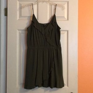 Cute olive green mini dress